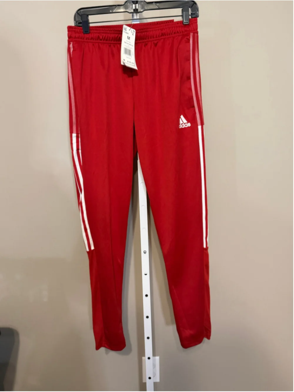 Men's Adidas Tiro Track Pants Size M Red and White